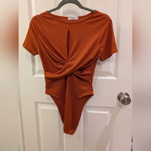 Suzy Shier Rust Bodysuit